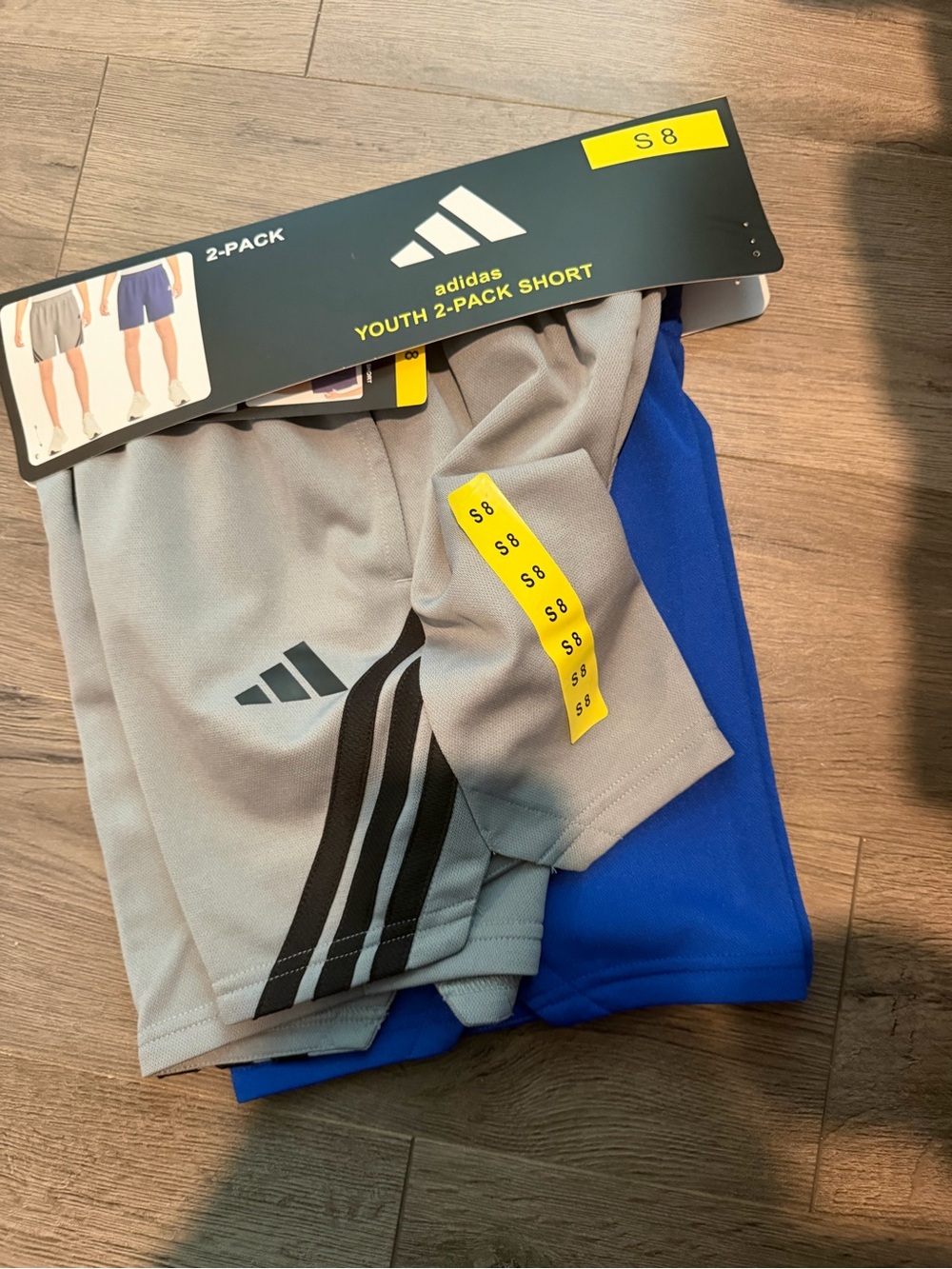 Boys 2PK Adidas Shorts Size S 8